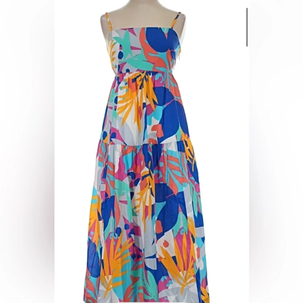 J. Crew maxi tie-back floral dress